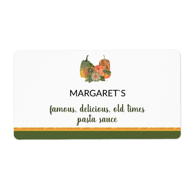 Texte personnalisé d'automne Sauce (Devant)