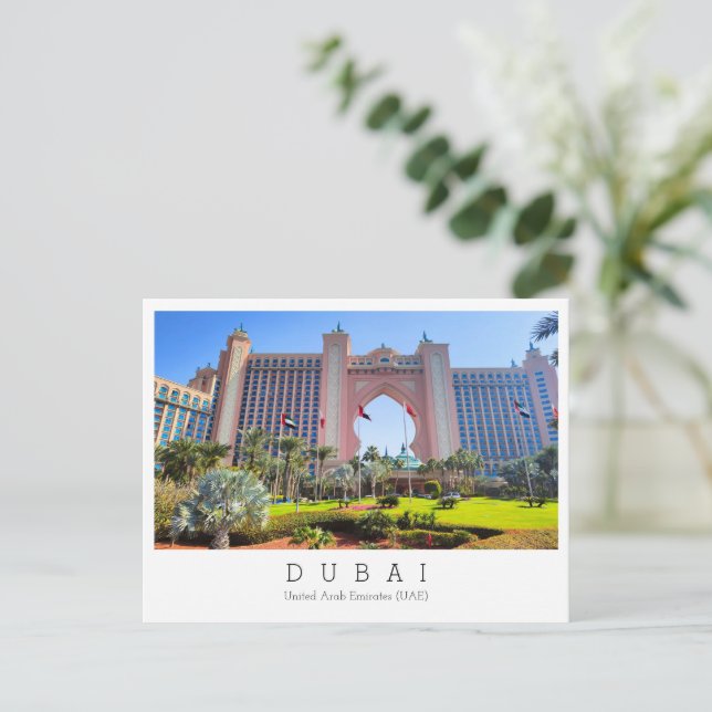 Texte personnalisé, Dubaï, Carte postale Émirats a (Debout devant)