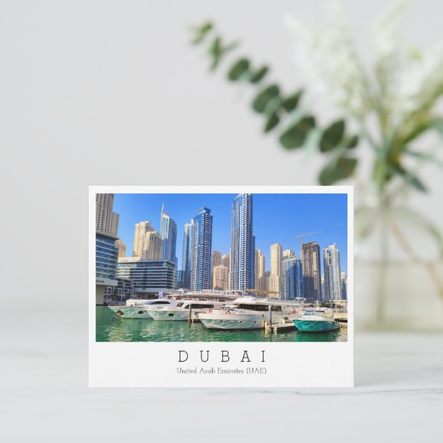 Texte personnalisé, Dubaï, Carte postale Émirats a (Debout devant)