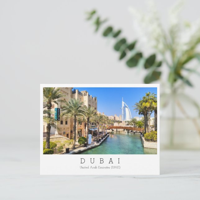 Texte personnalisé, Dubaï, Carte postale Émirats a (Debout devant)