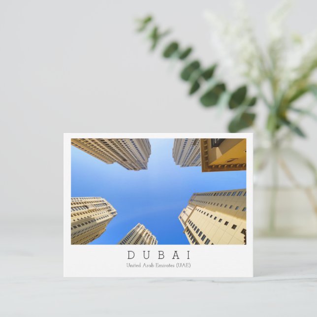 Texte personnalisé, Dubaï, Carte postale Émirats a (Debout devant)