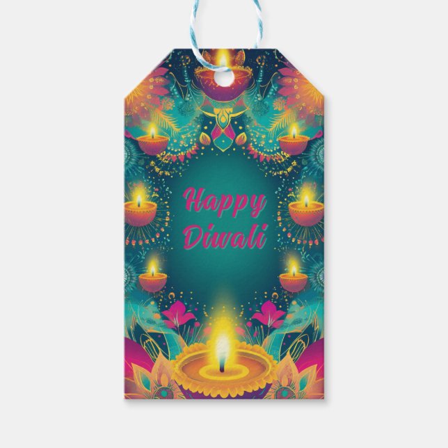 Texte personnalisé, étiquette Diwali Serenity - Lu (Devant)