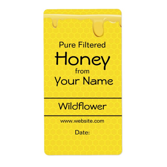 Texte personnalisé Honey Étiquettes Honeypeb (Devant)