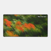 Texte personnalisé Jardin abstrait Orange & Vert