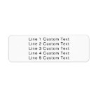 Texte personnalisé traditionnel sur 5 lignes de sé