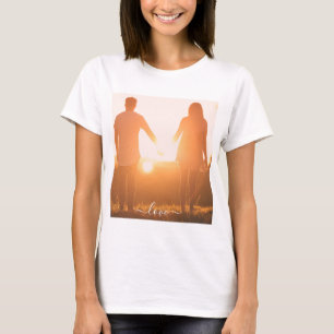Texte Photo Personnalisé T-Shirt Aimer Vos Photos
