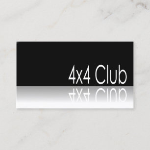Texte réfléchi - Club 4x4 - Carte de visite Promo