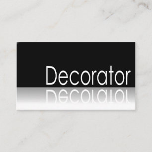 Texte réfléchi - décorateur - carte de visite