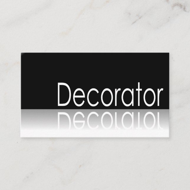Texte Réfléchissant - Décorateur - Carte de visite (Devant)