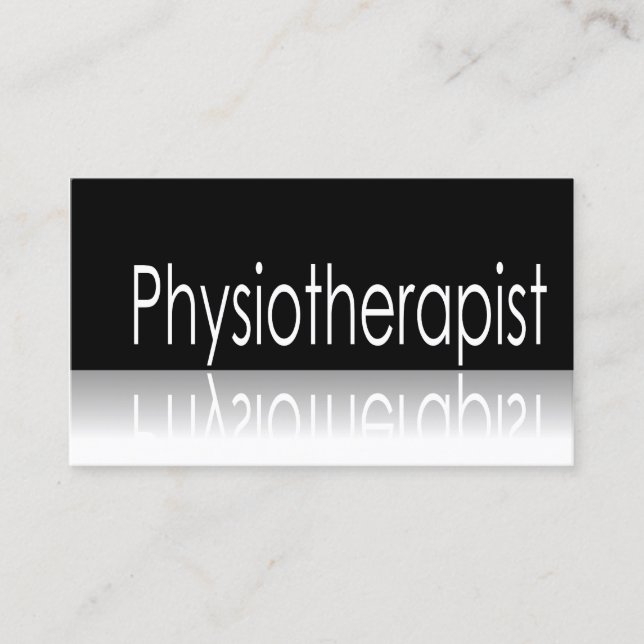 Texte Réfléchissant - Physiothérapeute - Carte de  (Devant)
