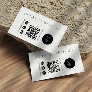 texte simple médias sociaux QR Code carte de visit