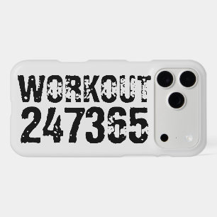 Texte usé et rayé Workout 247365 noir