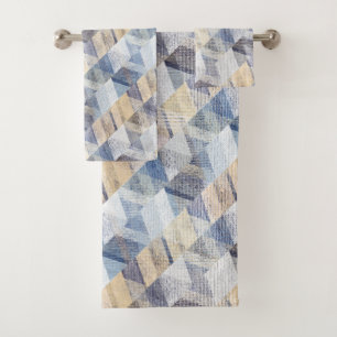 Textes bleu clair, zigzag beige 