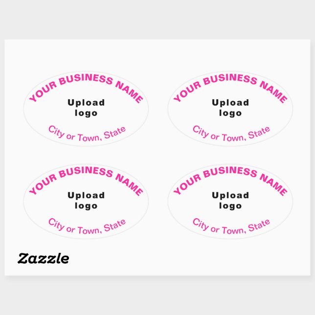Textes rose Motif ovale d'affaires sur Sticker bla (Feuille)