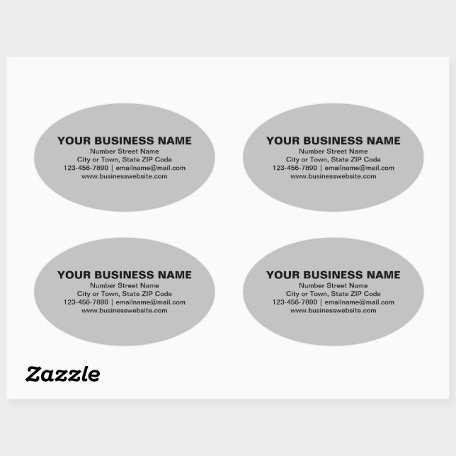 Textes simples Marque d'affaires sur Sticker gris  (Feuille)