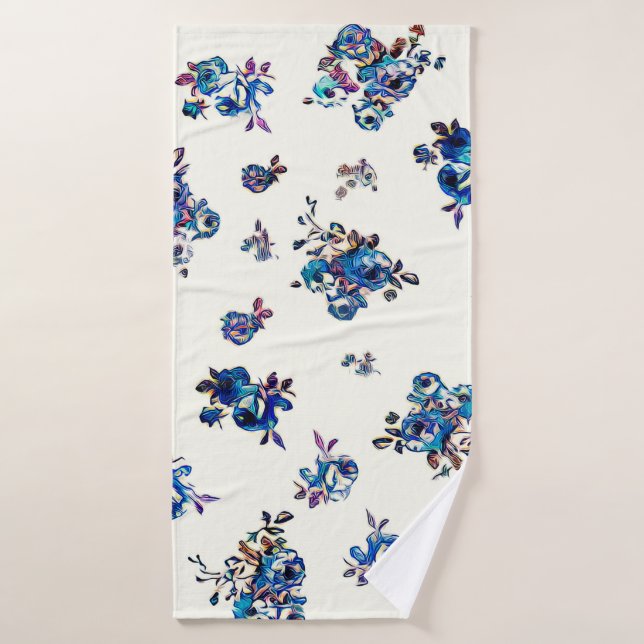 Textile and wallpaper seamless patterns. Digital i Bath Towel (Bath Towel)