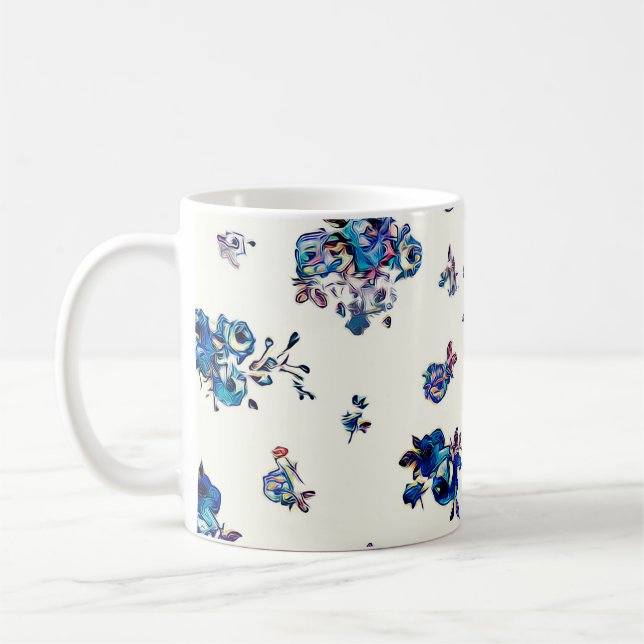 Textile and wallpaper seamless patterns. Digital i Coffee Mug (Left)