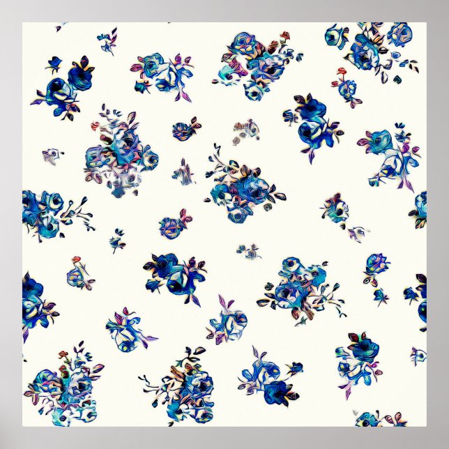 Textile and wallpaper seamless patterns. Digital i Poster (Front)