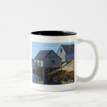 Textile Art Bateau Café Mug