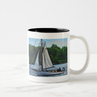 Textile Art Bateau Café Mug