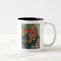 Textile Art Bird Café Mug
