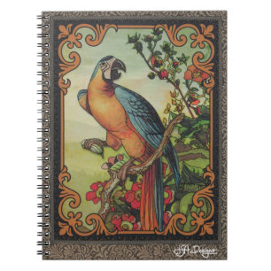 Textile Art Bird Notebook