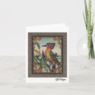 Textile Art Bird Notecard