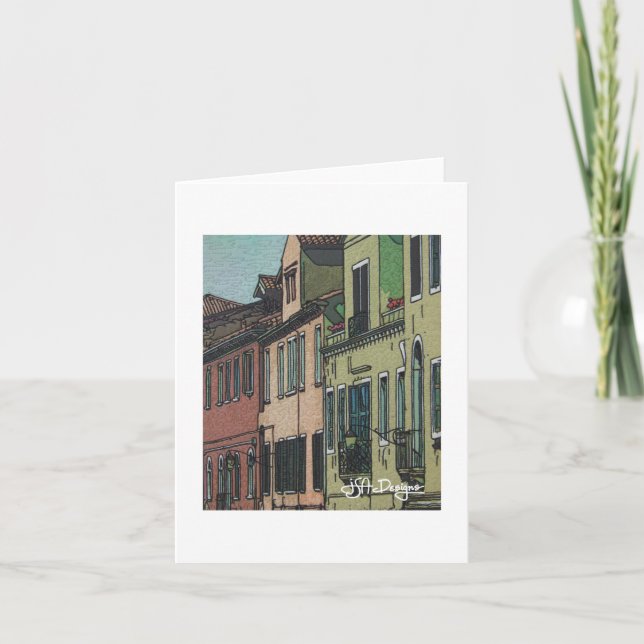 Textile Art Venice Notecard (Front)