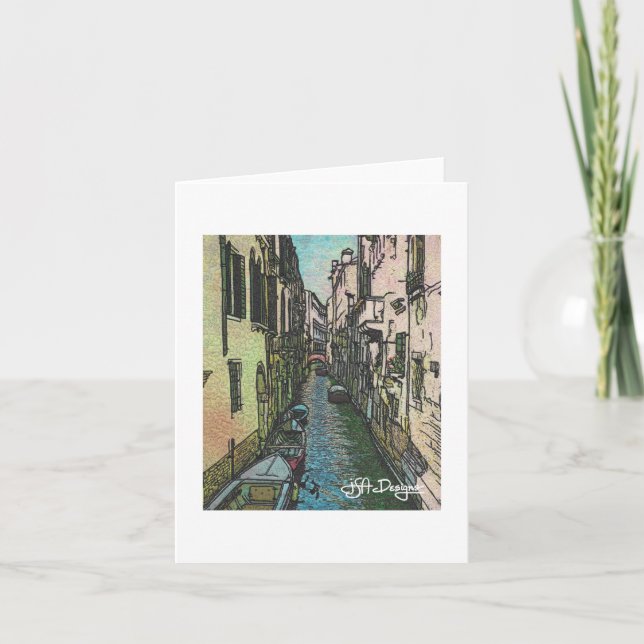 Textile Art Venice Notecard (Front)