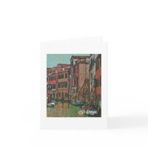 Textile Art Venise Carte pour notes