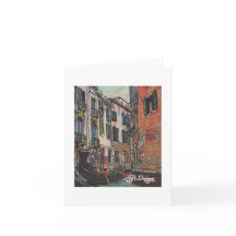 Textile Art Venise Carte pour notes