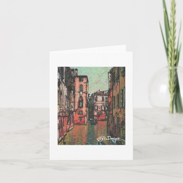 Textile Art Venise Carte pour notes (Devant)