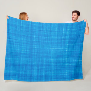 Textile Blue Fabric Photo  Fleece Blanket