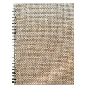 Textile brown background fabric notebook
