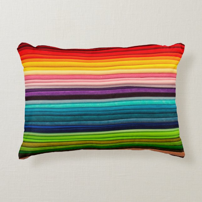 Textile colour colourful fabric accent pillow (Front)