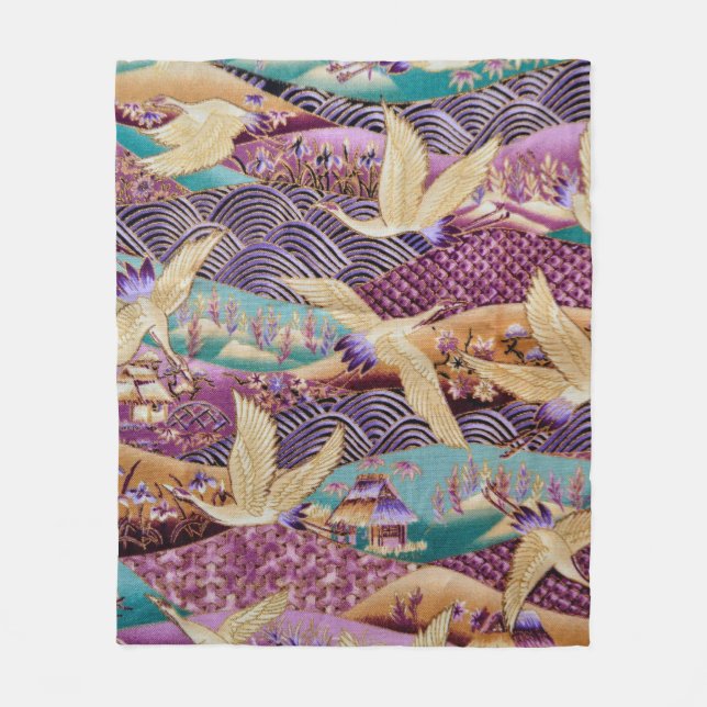 Textile fabric cloth pattern fleece blanket (Front)