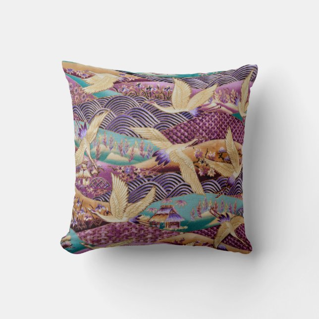 Textile fabric cloth pattern throw pillow (Front)