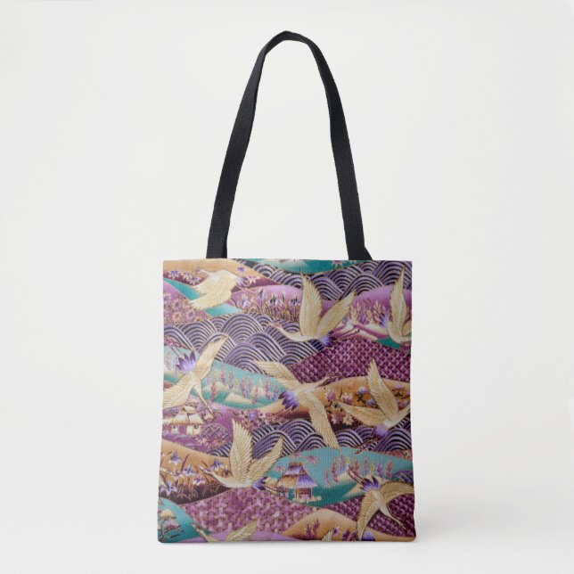Textile fabric cloth pattern tote bag (Front)