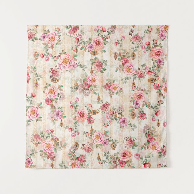 Textile floral flower texture patternsabstract, ba tapestry (Front)