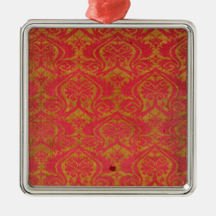 Textile fragment, 14th/15th century metal ornament