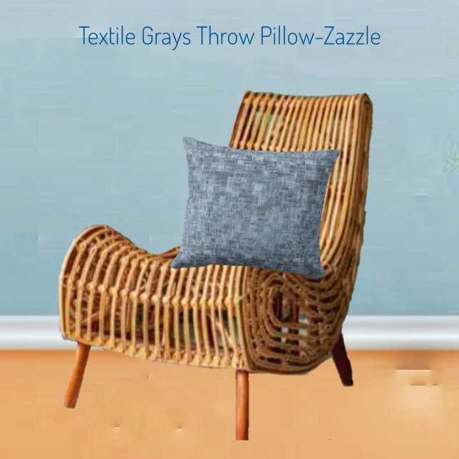 Textile Greys  Throw Pillow (Creator Uploaded)