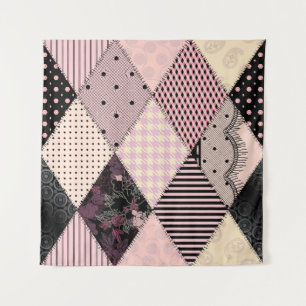Textile Lingerie: Patchwork Vintage Pattern Tapestry