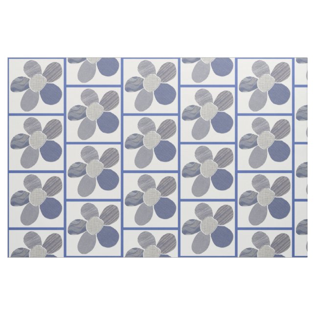 Textile Material Flower Collage DIY Colour Fabric (Fat Quarter)