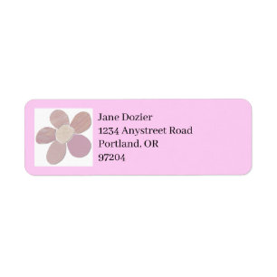 Textile Material Flower Collage DIY Colour Label