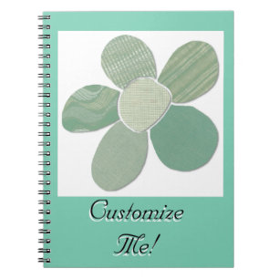 Textile Material Flower Collage DIY Colour Notebook