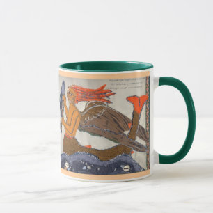 Textile Mermaid with a Fish Art Mug