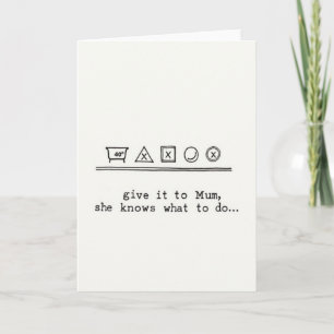 Textile Mum Knows Best Card