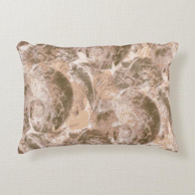 Textile pattern featuring a textured beige backgro accent pillow (Front)