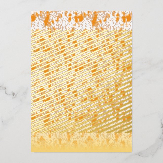 Textile pattern featuring a vibrant orange and gol (Front)