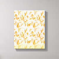 Textile pattern featuring a vibrant orange and gol